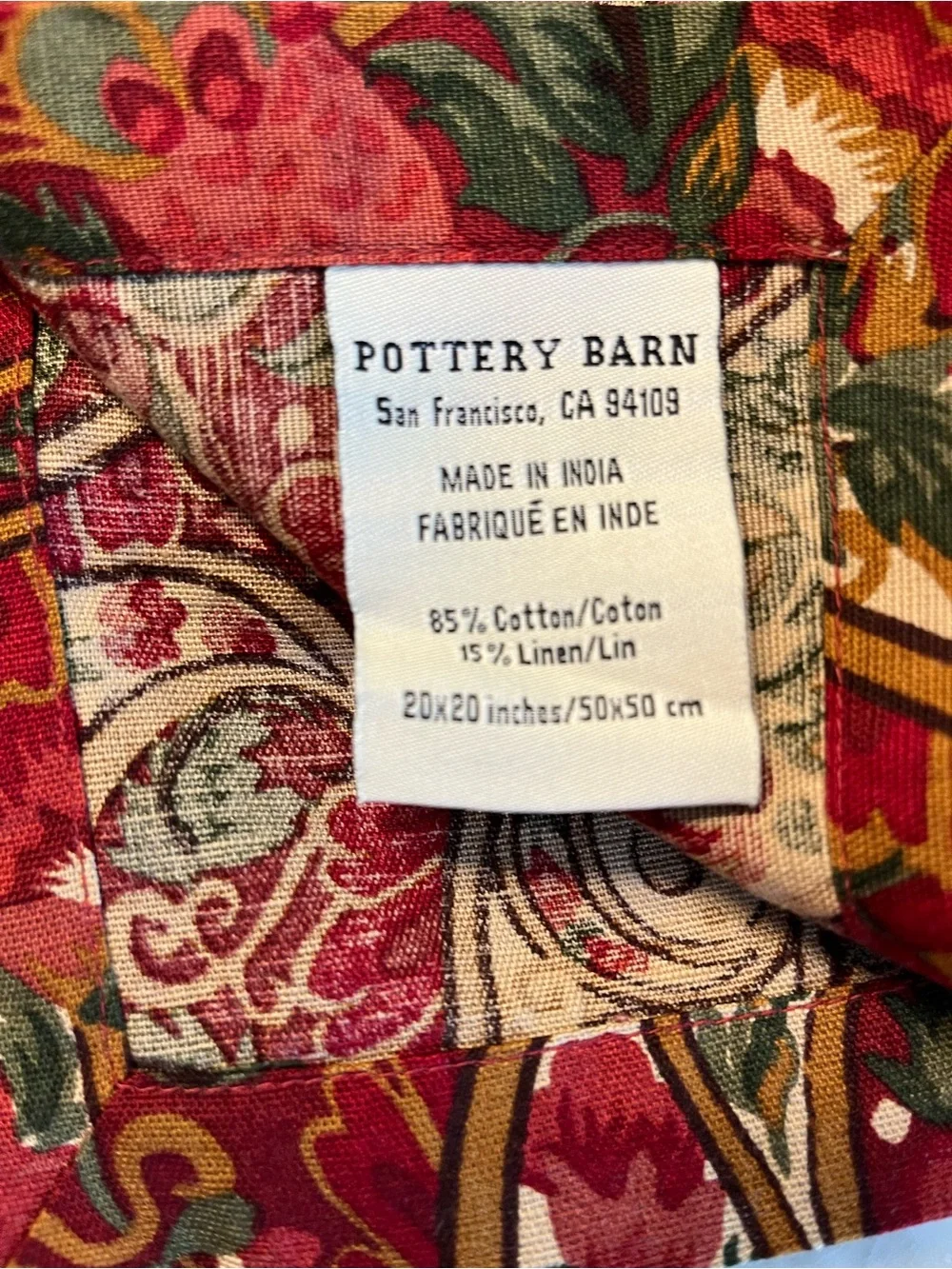 Pottery Barn rich red